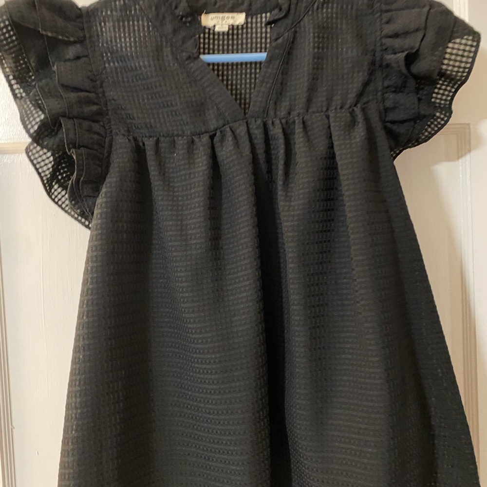 Umgee Black Textured Kids Dress